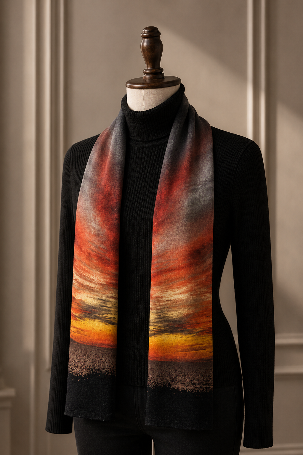 Aspen (Sweater Knit) Scarf - Sunset at Longboat Key
