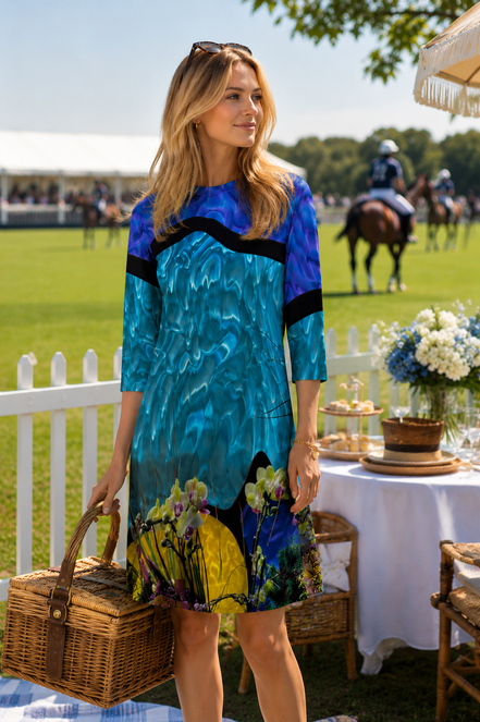 Laura Flare Dress - Tiffany Light