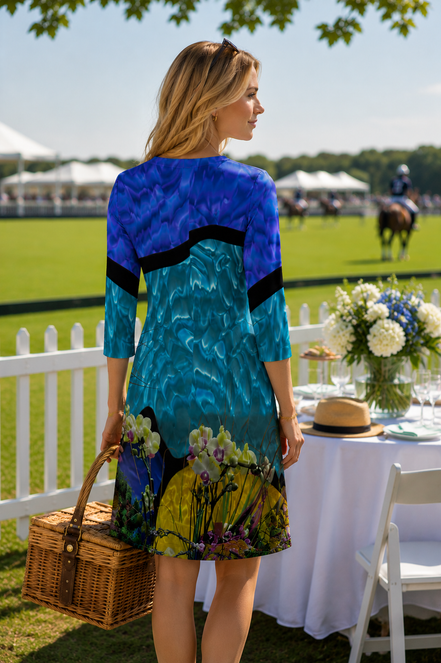 Laura Flare Dress - Tiffany Light