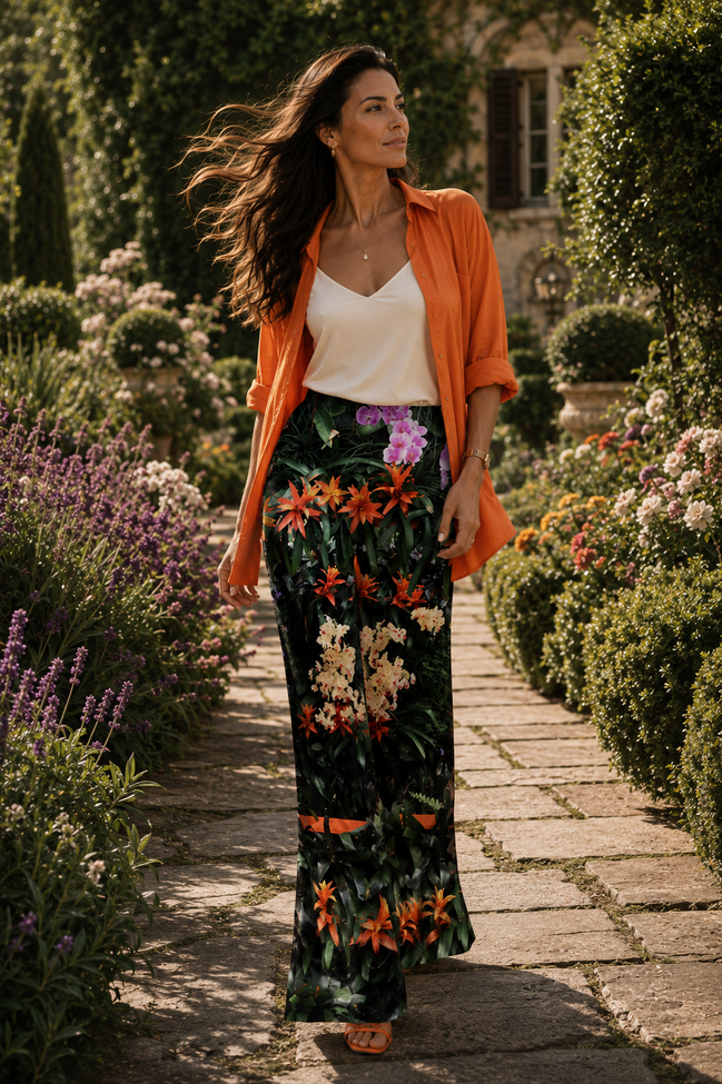 Carla Palazzo Pants - Flowers Galore