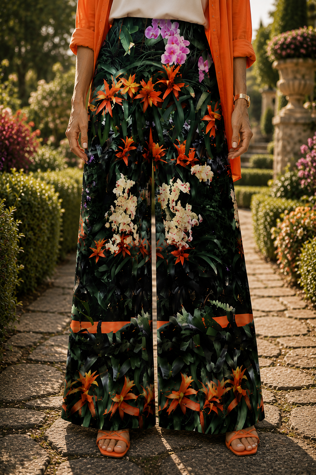 Carla Palazzo Pants - Flowers Galore