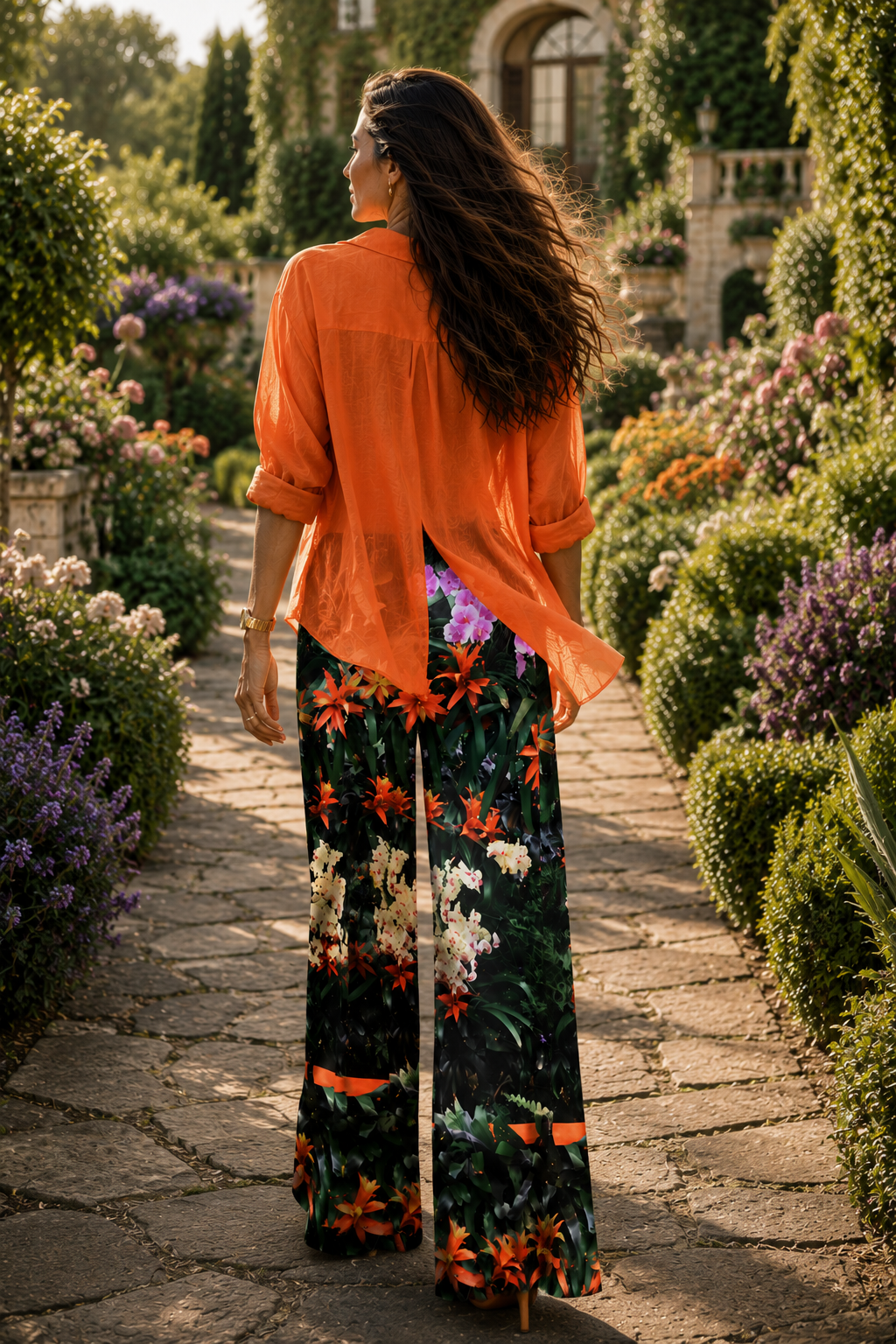 Carla Palazzo Pants - Flowers Galore