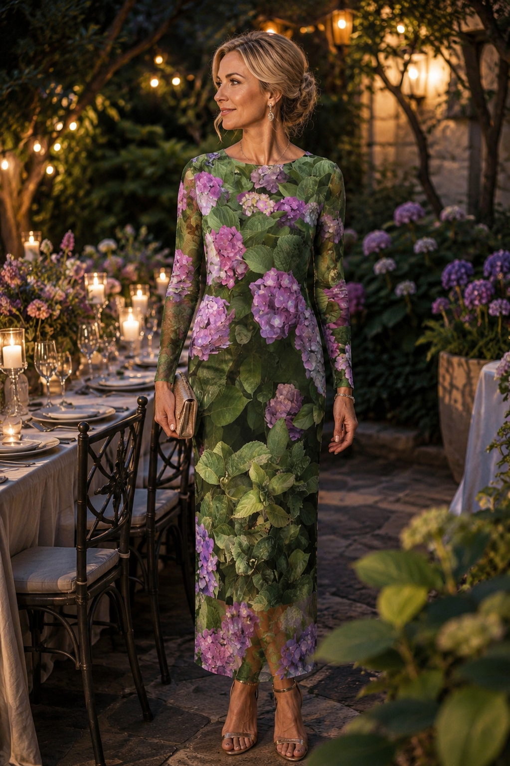 Daniela Maxi (Black Lining) Dress - Hydrangea Haven