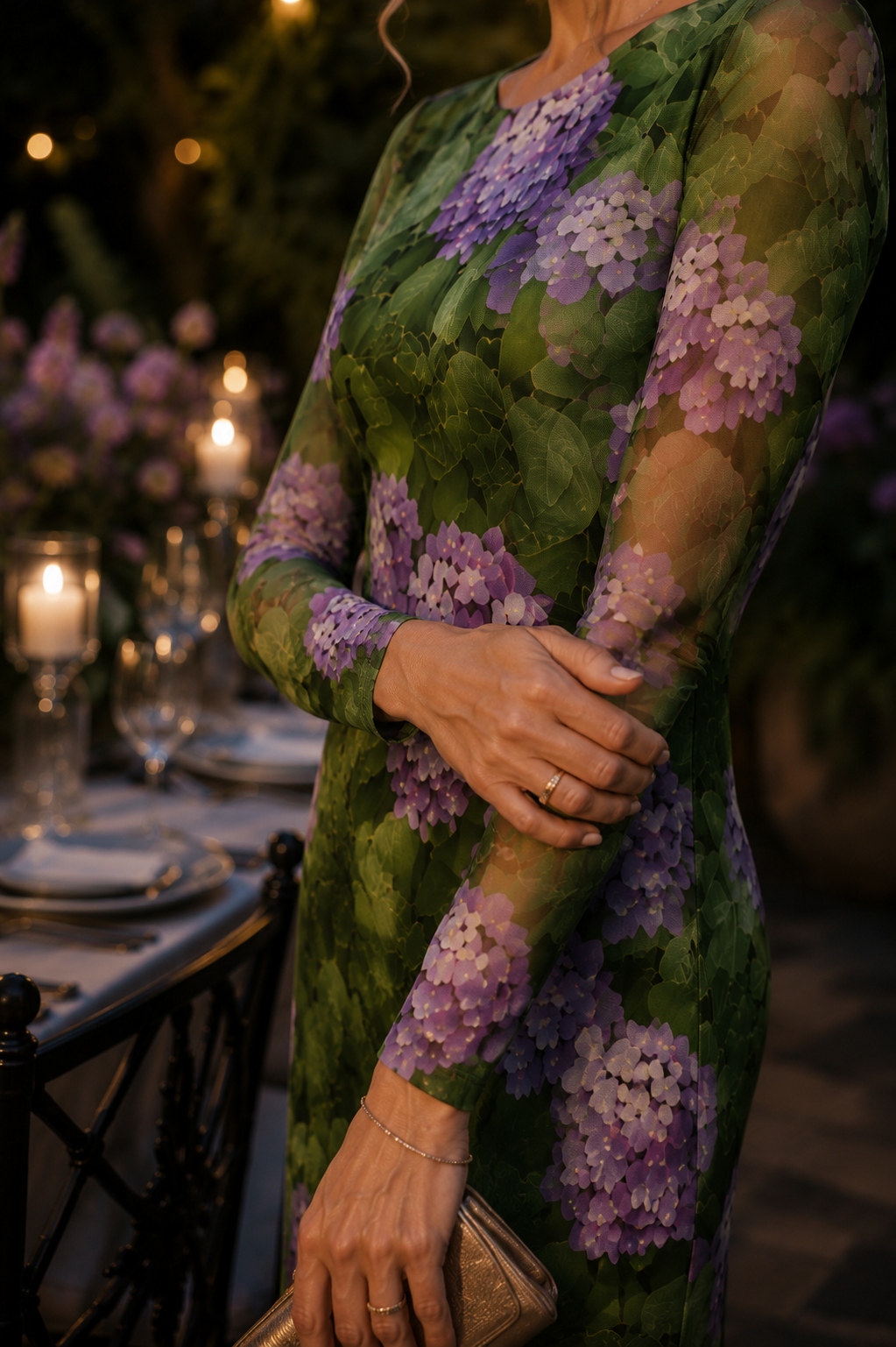 Daniela Maxi (Black Lining) Dress - Hydrangea Haven