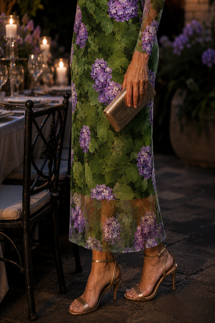 Daniela Maxi (Black Lining) Dress - Hydrangea Haven
