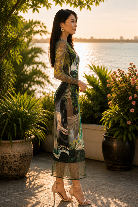 Daniela Maxi (Black Lining) Dress - Whimsy Sail