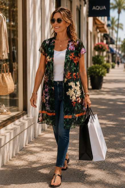 YK Kimono Wrap - Flowers Galore