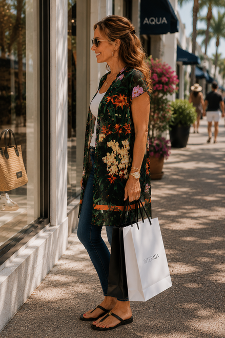 YK Kimono Wrap - Flowers Galore