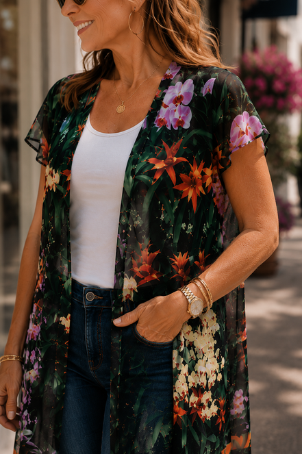 YK Kimono Wrap - Flowers Galore
