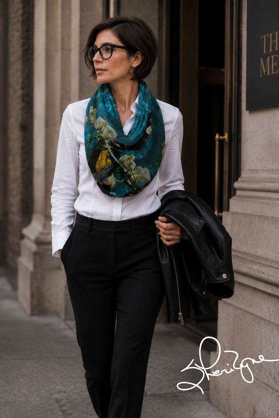 Nora (Sweater Knit) Infinity Scarf - Tiffany Light