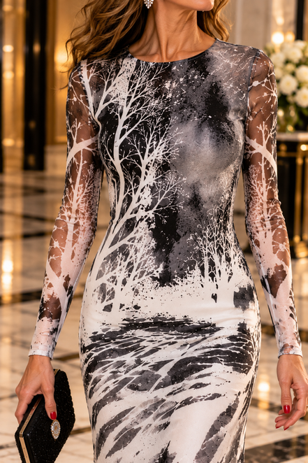 Daniela Maxi (White Lining) Dress - Shadows
