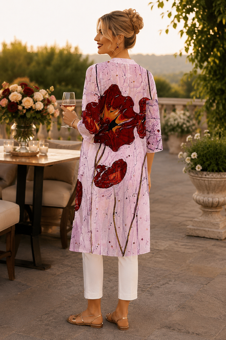 Elani Kimono - Pink Poppi