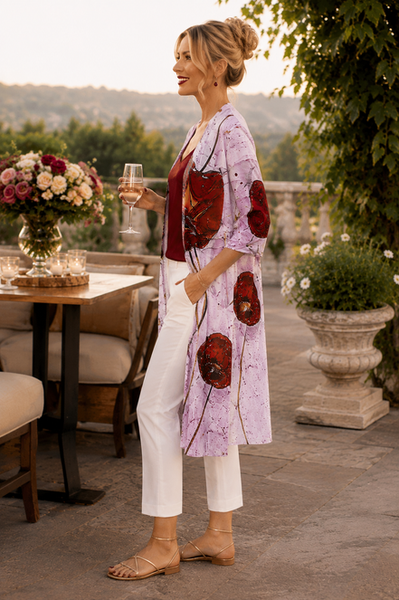 Elani Kimono - Pink Poppi