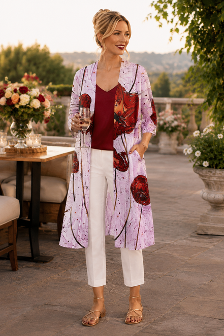 Elani Kimono - Pink Poppi