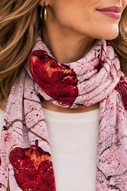 Aspen (Sweater Knit) Scarf - Pink Poppi
