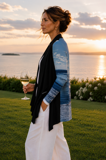 Frida Cardigan - Birds at Sunrise