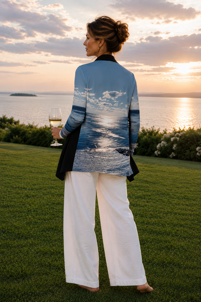 Frida Cardigan - Birds at Sunrise