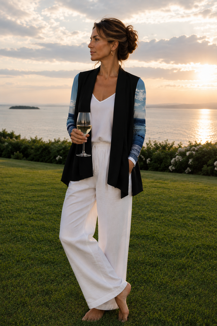 Frida Cardigan - Birds at Sunrise
