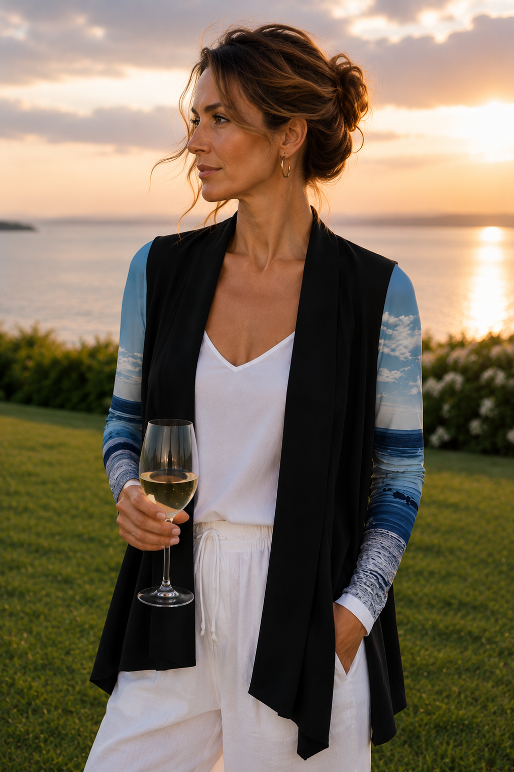 Frida Cardigan - Birds at Sunrise