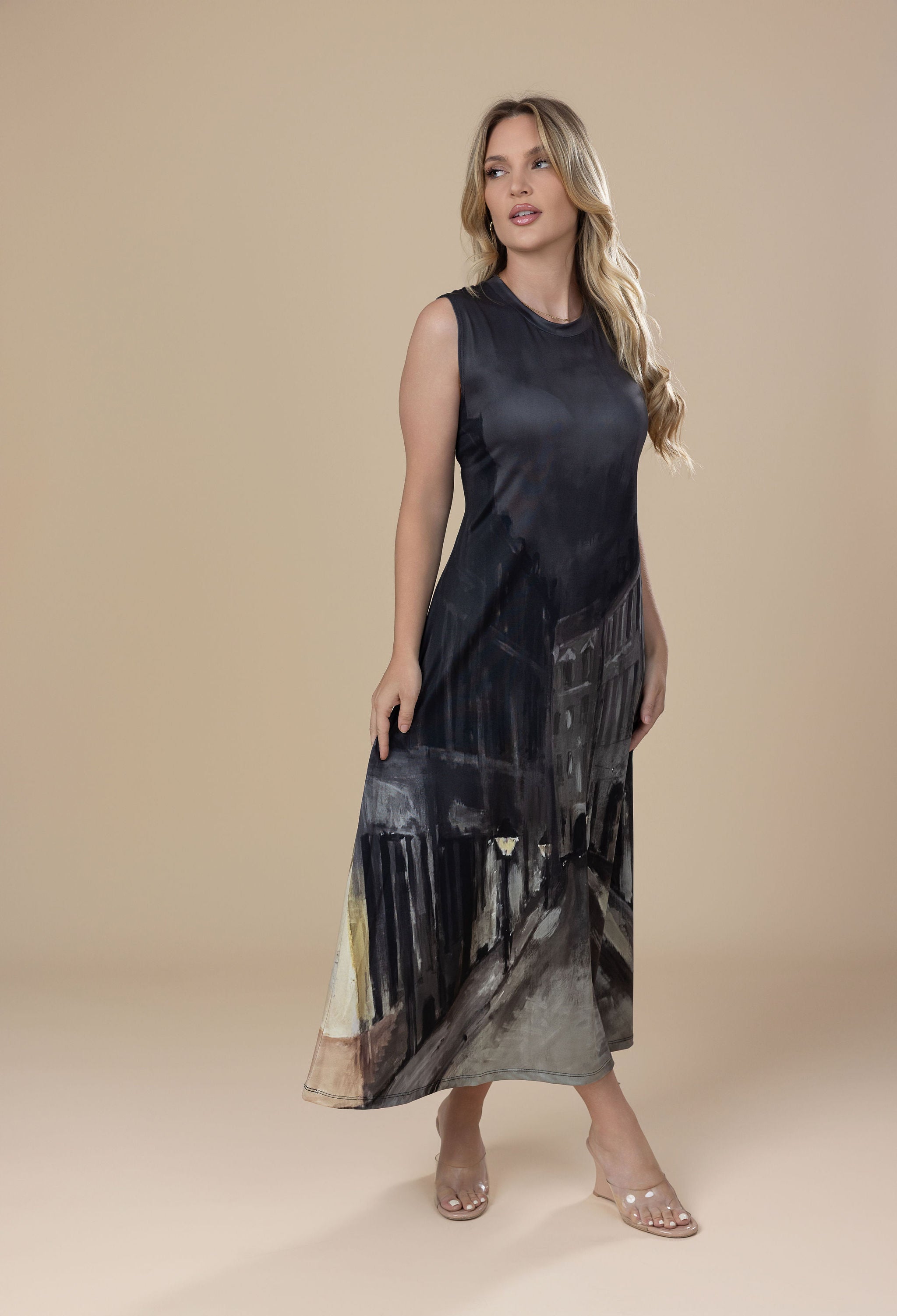 Lena Dress - Tunnel of Love - Sleeveless Maxi – Designs by Sherilyne
