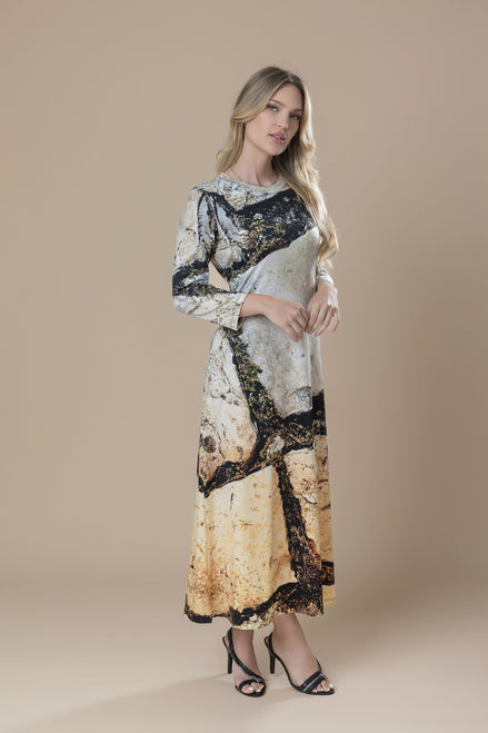 Liliana Maxi Dress - Cobbled Charm - Natural