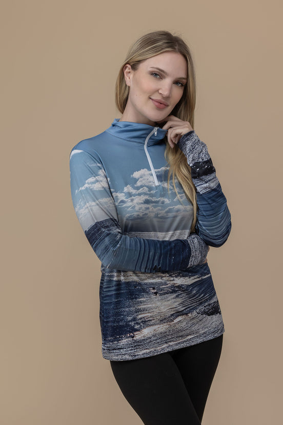 Jamie Zip Top - Birds at Sunrise