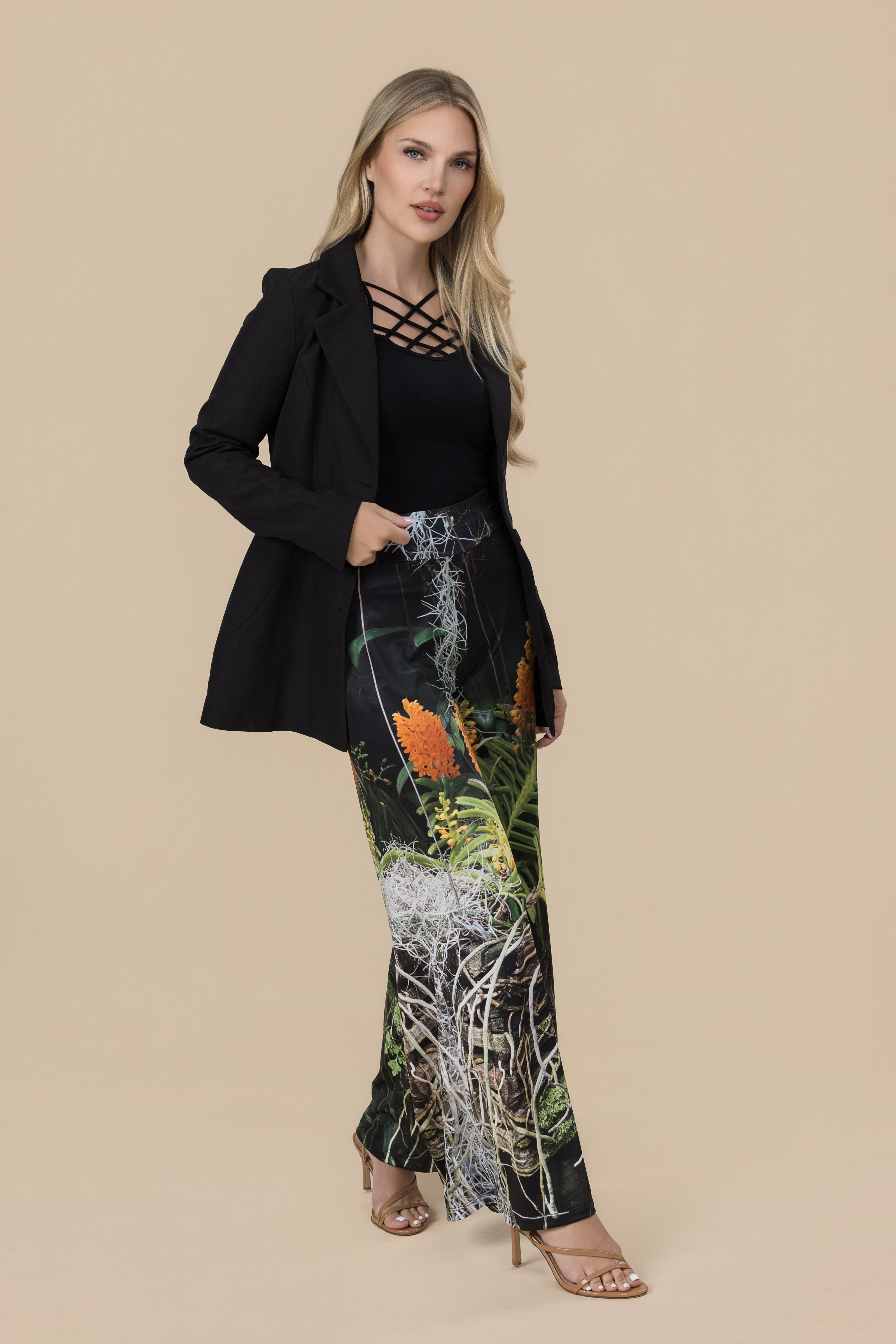 Pantalón Carla Palazzo - Mandarina Exquisita