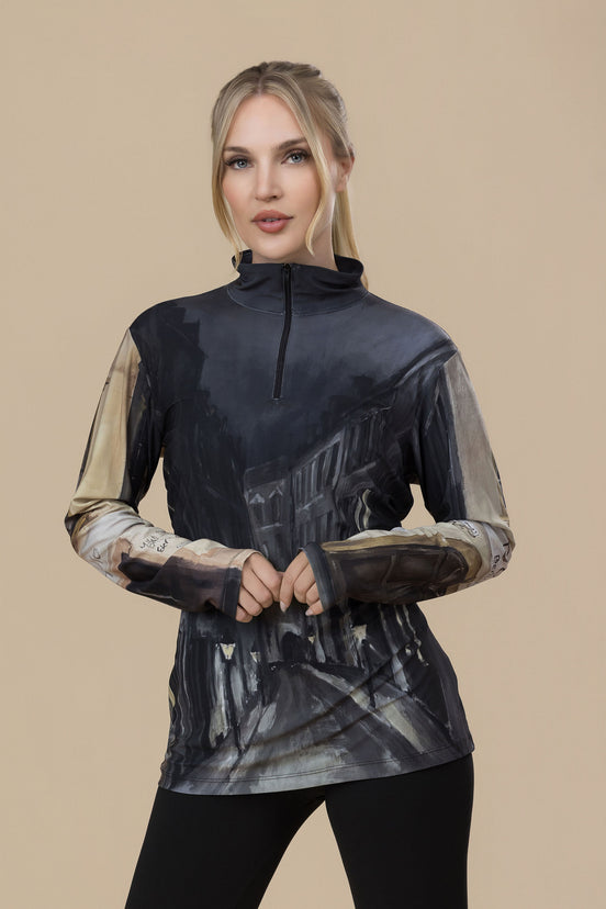 Tunnel of Love Jamie Black Zip Top