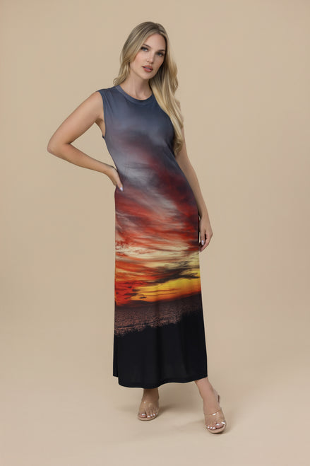 Lena Dress - Sunset at Longboat Key