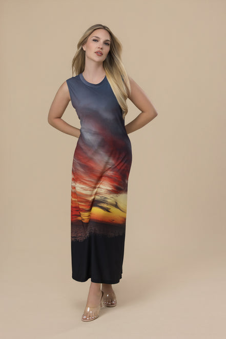 Lena Dress - Sunset at Longboat Key