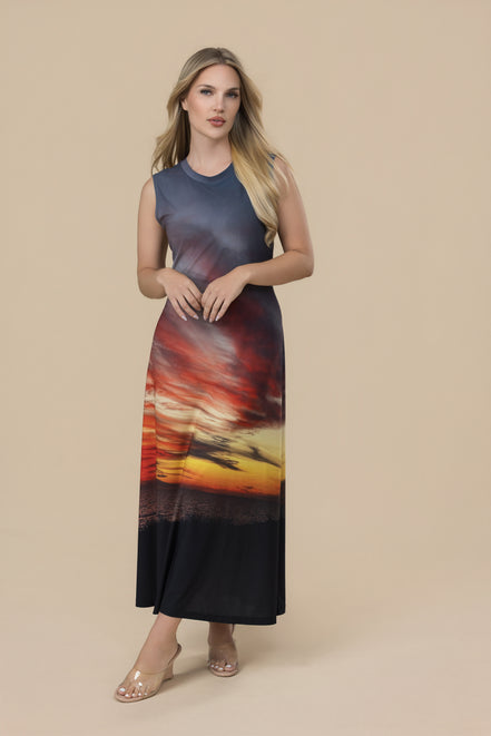 Lena Dress - Sunset at Longboat Key