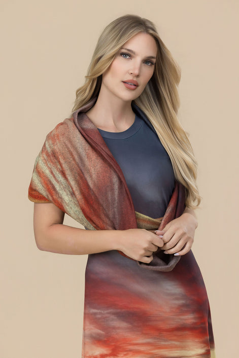 Sunset at Longboat Key Sweater Knit Nora Infinity Scarf