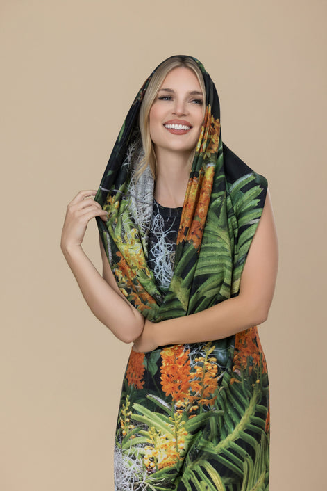 Luscious Tangerine Sweater Knit Nora Infinity Scarf