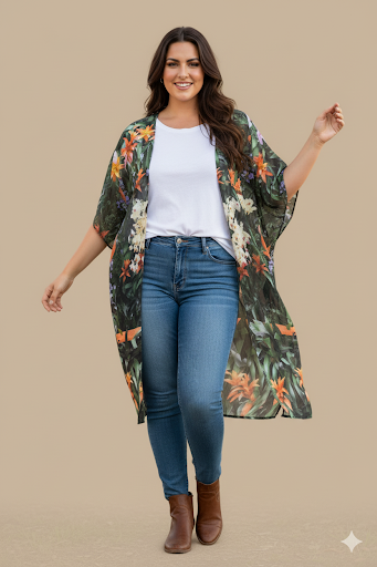 YK Kimono Wrap - Flowers Galore