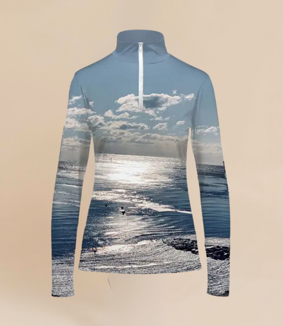 Jaimie Zip Top - Pájaros al amanecer