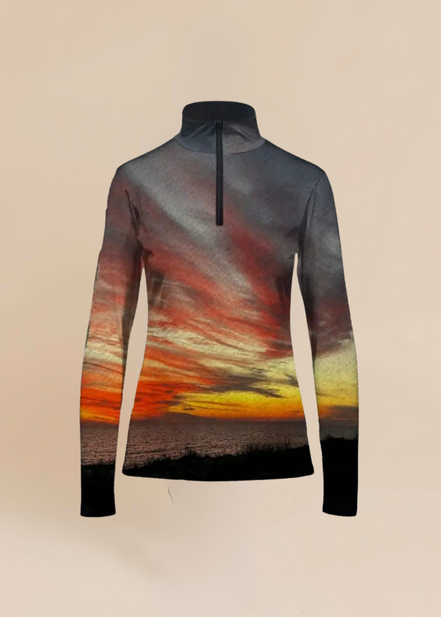 Jamie Zip Top - Sunset at Longboat Key