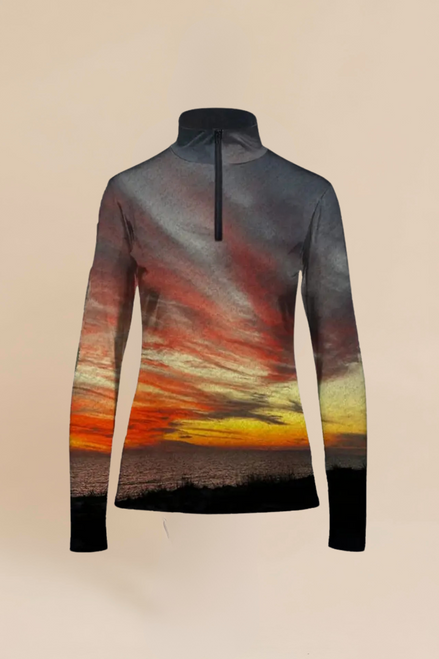 Jamie Zip Top - Sunset at Longboat Key