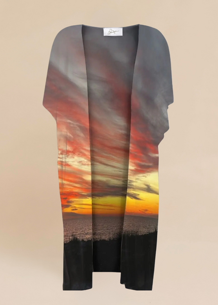 YK Kimono Wrap - Sunset at Longboat Key