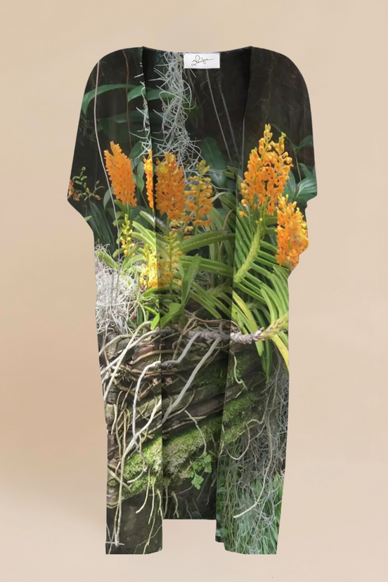 YK Kimono Wrap - Luscious Tangerine