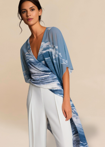 YK Kimono Wrap - Birds at Sunrise