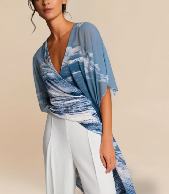 Kimono YK Wrap - Pájaros al amanecer