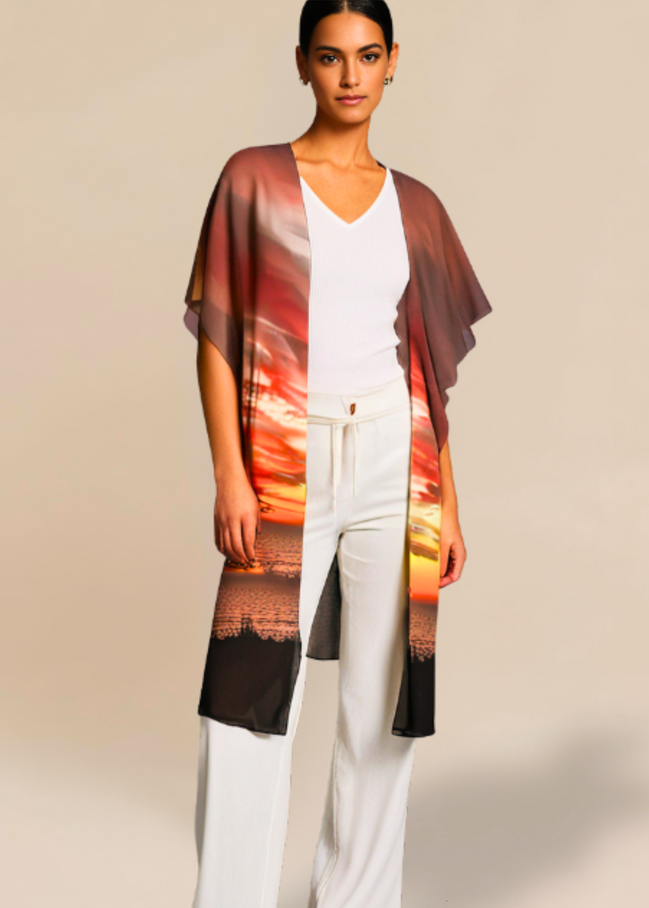 YK Kimono Wrap - Sunset at Longboat Key