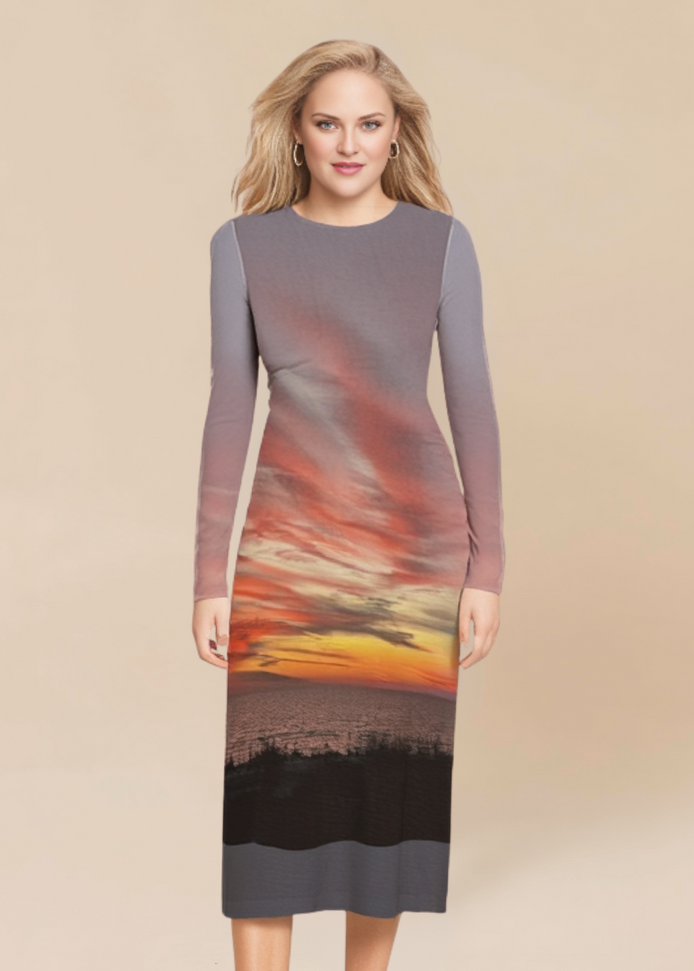 Vestido largo Liliana - Atardecer en Longboat Key