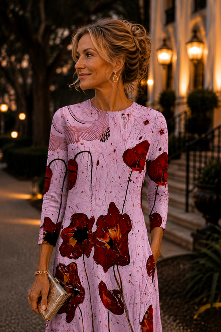 Liliana Maxi Dress - Pink Poppi
