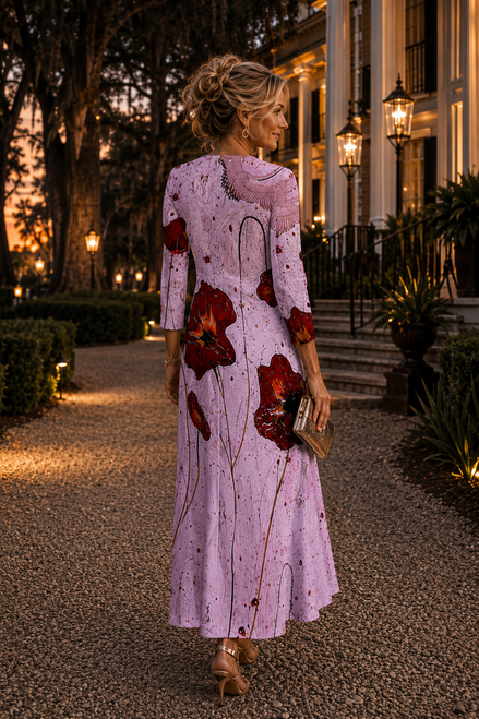 Liliana Maxi Dress - Pink Poppi