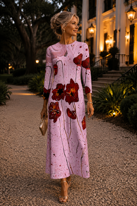 Liliana Maxi Dress - Pink Poppi