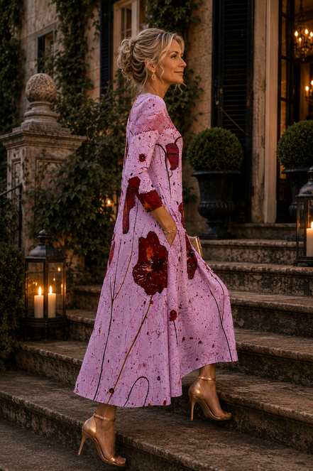 Liliana Maxi Dress - Pink Poppi