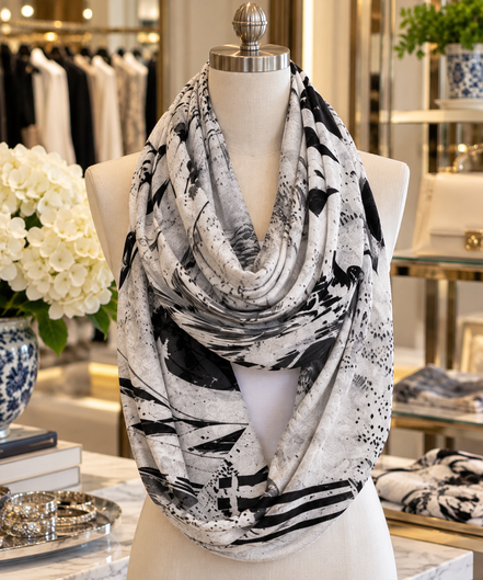 Nora (Sweater Knit) Infinity Scarf - Shadows