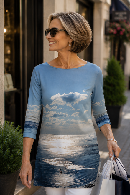 Patti Tunic II - Birds at Sunrise