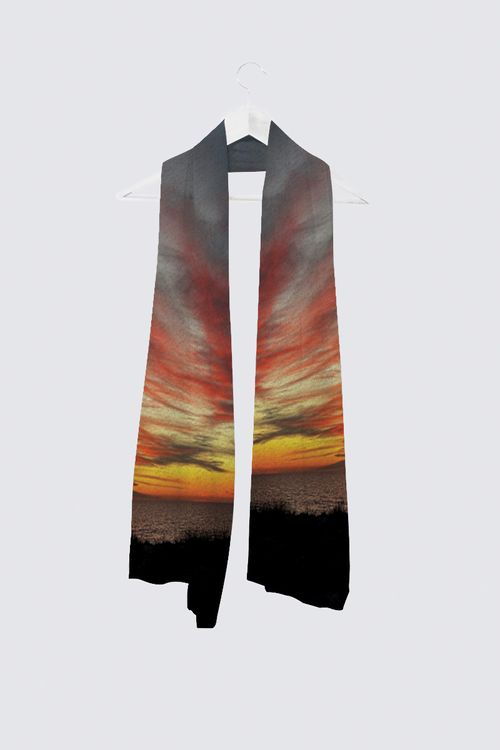 Aspen (Sweater Knit) Scarf - Sunset at Longboat Key